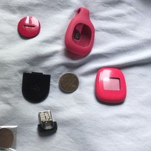 Magenta Fitbit Zip with all original accessories